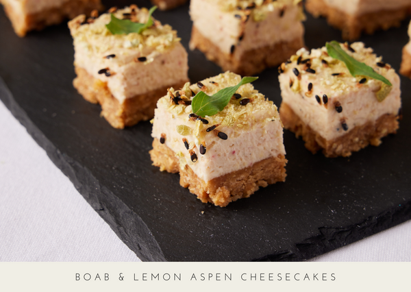 Digital recipe card for Boab and Lemon Aspen Cheesecake | Warndu Australian Native Food