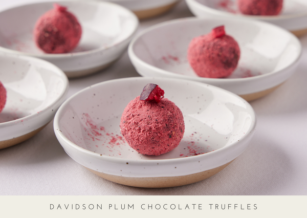 Digital recipe card for Davidson Plum Chocolate Truffles | Warndu Australian Native Food