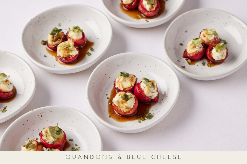 Australian First Nations Food | Quandong and Blue Cheese Canape