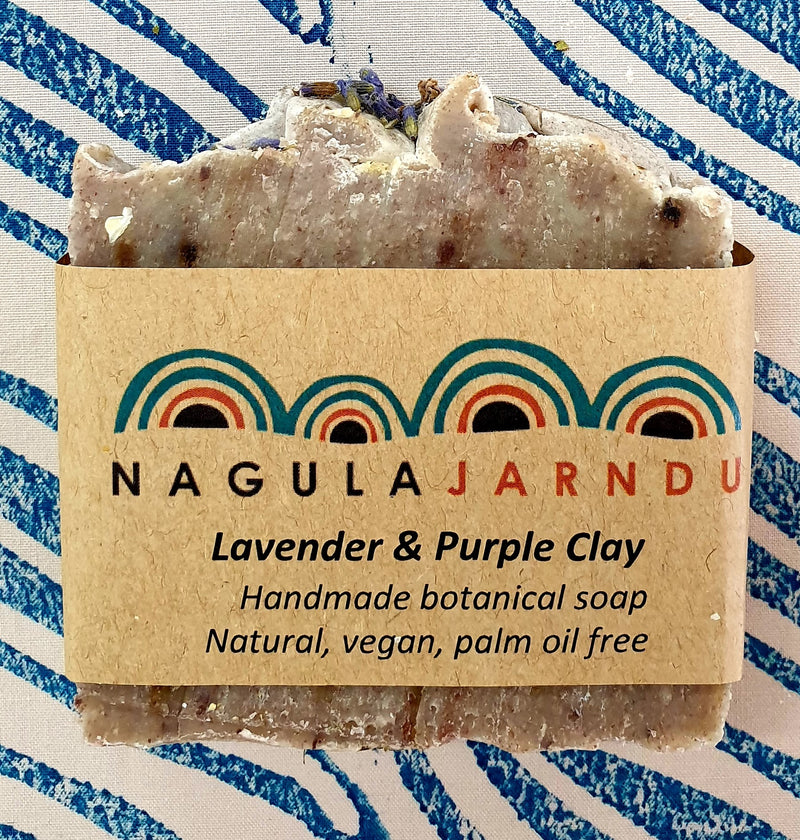Nagula Jarndu | Lavender and Purple Clay  |Handmade Natural Botanical Soap Vegan